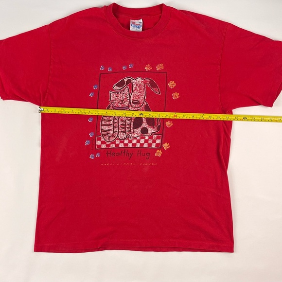 Vintage 1996 hanes Beefy red graphic tee size XL - Picture 6 of 12